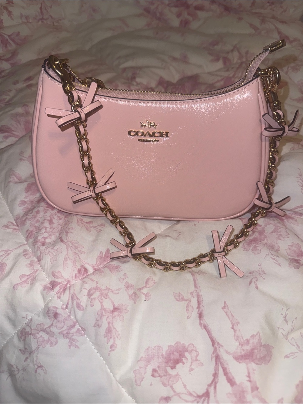NWT Coach Teri Mini Pink Bow Coquette - Picture 3 of 7
